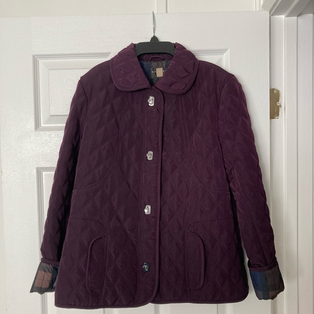 Purple Quilted Jacket. EUC